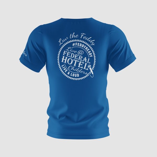 The Feddy printed T-shirt back - Blue