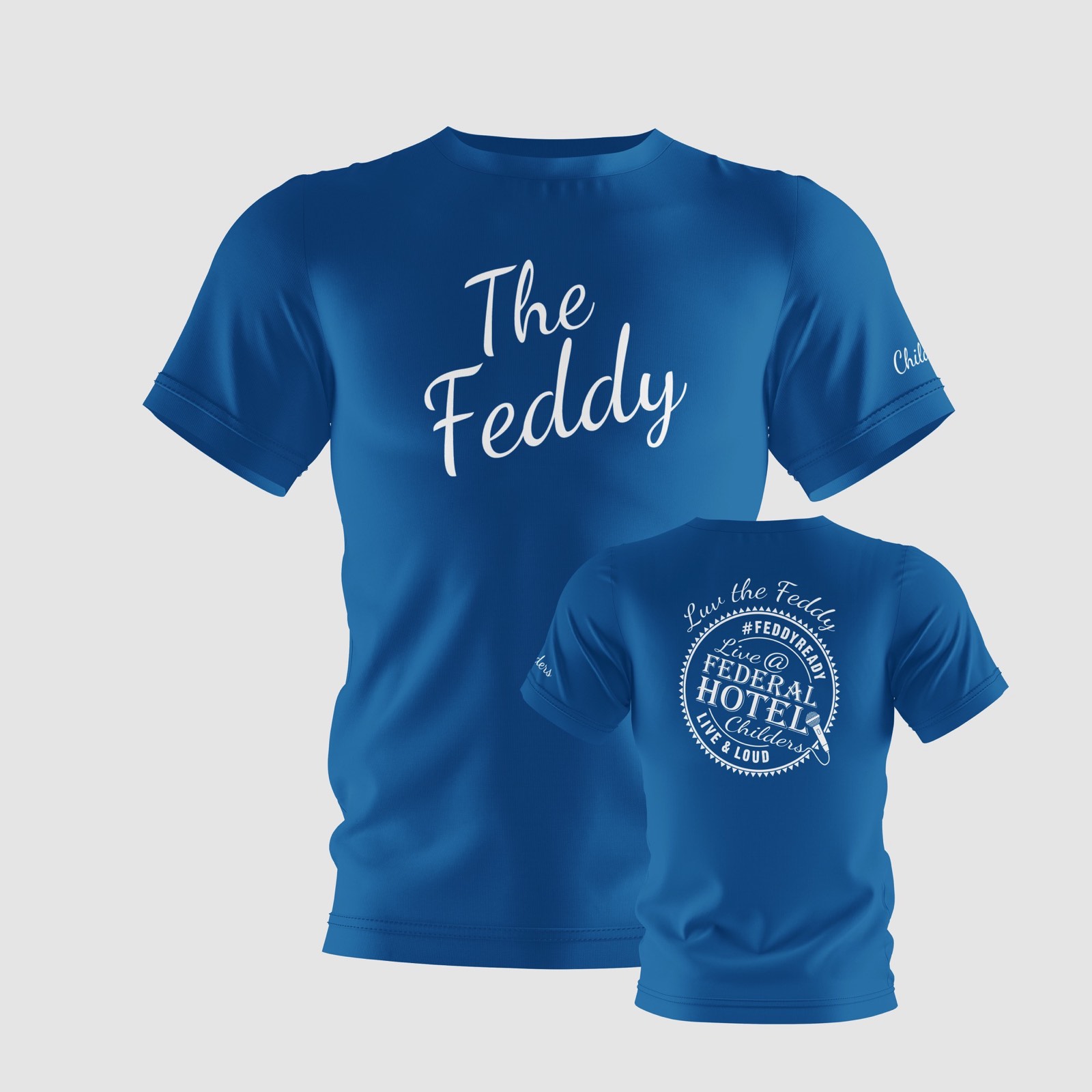 The Feddy printed T-shirt front and back - Blue