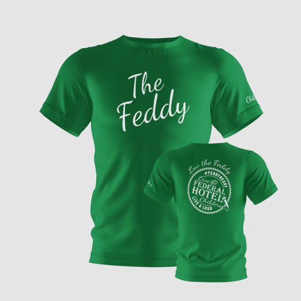 The Feddy printed T-shirt front and back - Green