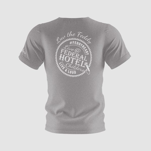 The Feddy printed T-shirt back - Grey